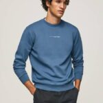 Pepe Jeans logopainattu puuvillainen collegepaita miehet jarman TB00907