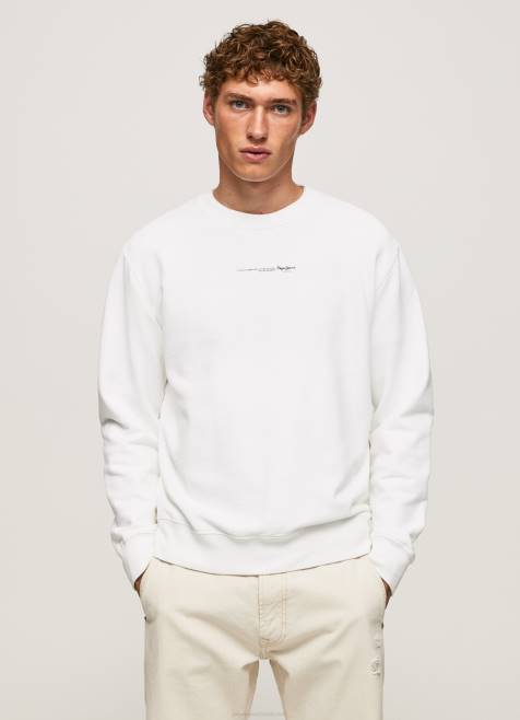 pepe_jeans_logopainattu_puuvillainen_collegepaita_miehet_valkoinen_tb00897.jpg Pepe Jeans logopainattu puuvillainen collegepaita miehet valkoinen TB00897 - Image 1
