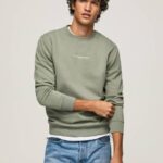 Pepe Jeans logopainattu puuvillainen collegepaita miehet valu TB00908