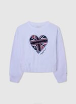Pepe Jeans logopainattu puuvillapusero tyttö lahti TB001413 - Image 5