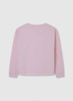 Pepe Jeans logopainattu puuvillapusero tyttö pehmeä pinkki TB001416 - Image 2