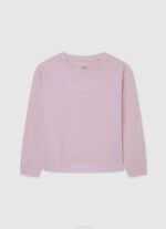 Pepe Jeans logopainattu puuvillapusero tyttö pehmeä pinkki TB001416