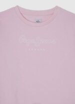 Pepe Jeans logopainattu puuvillapusero tyttö pehmeä pinkki TB001416 - Image 3