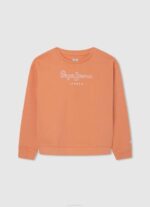 Pepe Jeans logopainattu puuvillapusero tyttö persikka TB001405