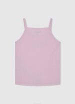 Pepe Jeans logopainattu tanktopinta tyttö pehmeä pinkki TB001430 - Image 2
