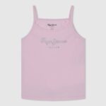 Pepe Jeans logopainattu tanktopinta tyttö pehmeä pinkki TB001430
