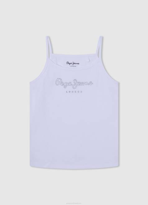 pepe_jeans_logopainattu_tanktopinta_tytto_valkoinen_tb001427.jpg Pepe Jeans logopainattu tanktopinta tyttö valkoinen TB001427 - Image 1
