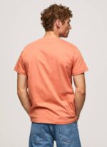 Pepe Jeans logopainatus t-paita miehet kurpitsa appelsiini TB00991 - Image 4