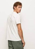Pepe Jeans logopainatus t-paita miehet luonnonvalkoinen TB00961 - Image 4