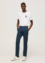 Pepe Jeans logopainatus t-paita miehet valkoinen TB00953 - Image 2