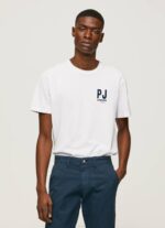 Pepe Jeans logopainatus t-paita miehet valkoinen TB00953 - Image 3