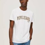 Pepe Jeans logopainatus t-paita miehet valkoinen TB00970