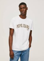 Pepe Jeans logopainatus t-paita miehet valkoinen TB00970