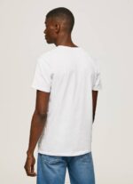 Pepe Jeans logopainatus t-paita miehet valkoinen TB00970 - Image 4