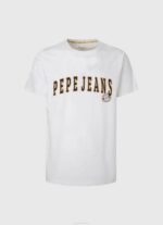 Pepe Jeans logopainatus t-paita miehet valkoinen TB00970 - Image 5