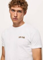 Pepe Jeans logopainatus t-paita miehet valkoinen TB00978