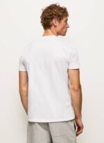 Pepe Jeans logopainatus t-paita miehet valkoinen TB00978 - Image 4