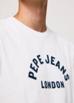 Pepe Jeans logopainatus t-paita miehet valkoinen TB00982 - Image 3
