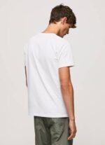 Pepe Jeans logopainatus t-paita miehet valkoinen TB00982 - Image 4