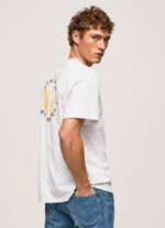 Pepe Jeans logopainatus t-paita miehet valkoinen TB00997 - Image 4