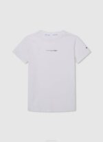 Pepe Jeans logopainatus t-paita poika luonnonvalkoinen TB001643