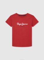 Pepe Jeans logopainatus t-paita poika norsunluu TB001626 - Image 3