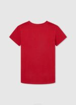 Pepe Jeans logopainatus t-paita poika studio punainen TB001647 - Image 2