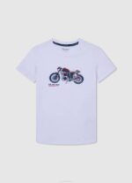 Pepe Jeans logopainatus t-paita poika studio punainen TB001647 - Image 5