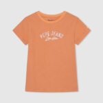 Pepe Jeans logopainatus t-paita tyttö persikka TB001454