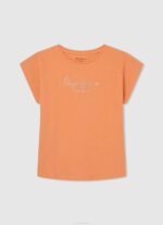 Pepe Jeans logopainatus t-paita tyttö valkoinen TB001452 - Image 3