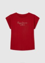 Pepe Jeans logopainatus t-paita tyttö valkoinen TB001452 - Image 4