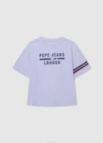Pepe Jeans logopainatus t-paita tyttö valkoinen TB001452 - Image 5