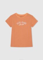 Pepe Jeans logopainatus t-paita tyttö valkoinen TB001455 - Image 3