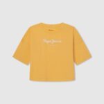 Pepe Jeans logoprintti boxy fit t-paita tyttö paistaa TB001479