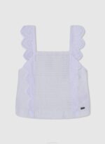 Pepe Jeans logoprintti boxy fit t-paita tyttö paistaa TB001479 - Image 3