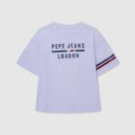 Pepe Jeans logoprintti boxy fit t-paita tyttö valkoinen TB001449