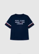 Pepe Jeans logoprintti boxy fit t-paita tyttö valkoinen TB001449 - Image 3