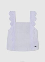 Pepe Jeans logoprintti boxy fit t-paita tyttö valkoinen TB001481 - Image 5