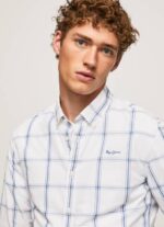 Pepe Jeans Lorian slim fit popliinipaita miehet norsunluu TB001029 - Image 3