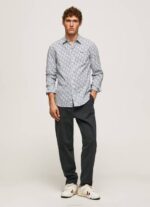 Pepe Jeans lou slim fit popliinipaita miehet valkoinen TB001070 - Image 2