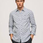 Pepe Jeans lou slim fit popliinipaita miehet valkoinen TB001070