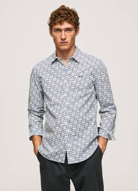 pepe_jeans_lou_slim_fit_popliinipaita_miehet_valkoinen_tb001070.jpg Pepe Jeans lou slim fit popliinipaita miehet valkoinen TB001070 - Image 1