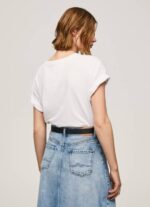 Pepe Jeans love logo print t-paita naiset valkoinen TB00396 - Image 4