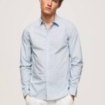 Pepe Jeans lovejoy kukkapopliinipaita miehet valkaisu sininen TB001045