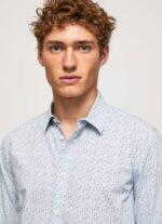 Pepe Jeans lovejoy kukkapopliinipaita miehet valkaisu sininen TB001045 - Image 3