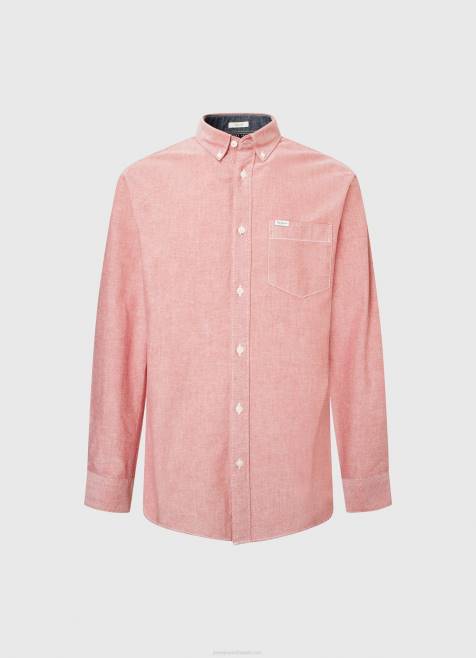 Pepe Jeans Lowell säännöllisesti istuva oxford-paita miehet samea vaaleanpunainen TB001048 - Image 5