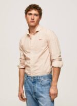 Pepe Jeans lucus slim fit popliinipaita miehet luonnonvalkoinen TB001053 - Image 2
