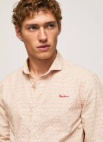 Pepe Jeans lucus slim fit popliinipaita miehet luonnonvalkoinen TB001053 - Image 3