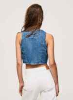Pepe Jeans lyhennetty istuvuus denim-liivi naiset denim TB00319 - Image 4