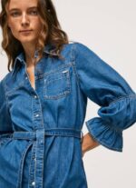 Pepe Jeans lyhyt denim paitamekko naiset denim TB00101 - Image 3